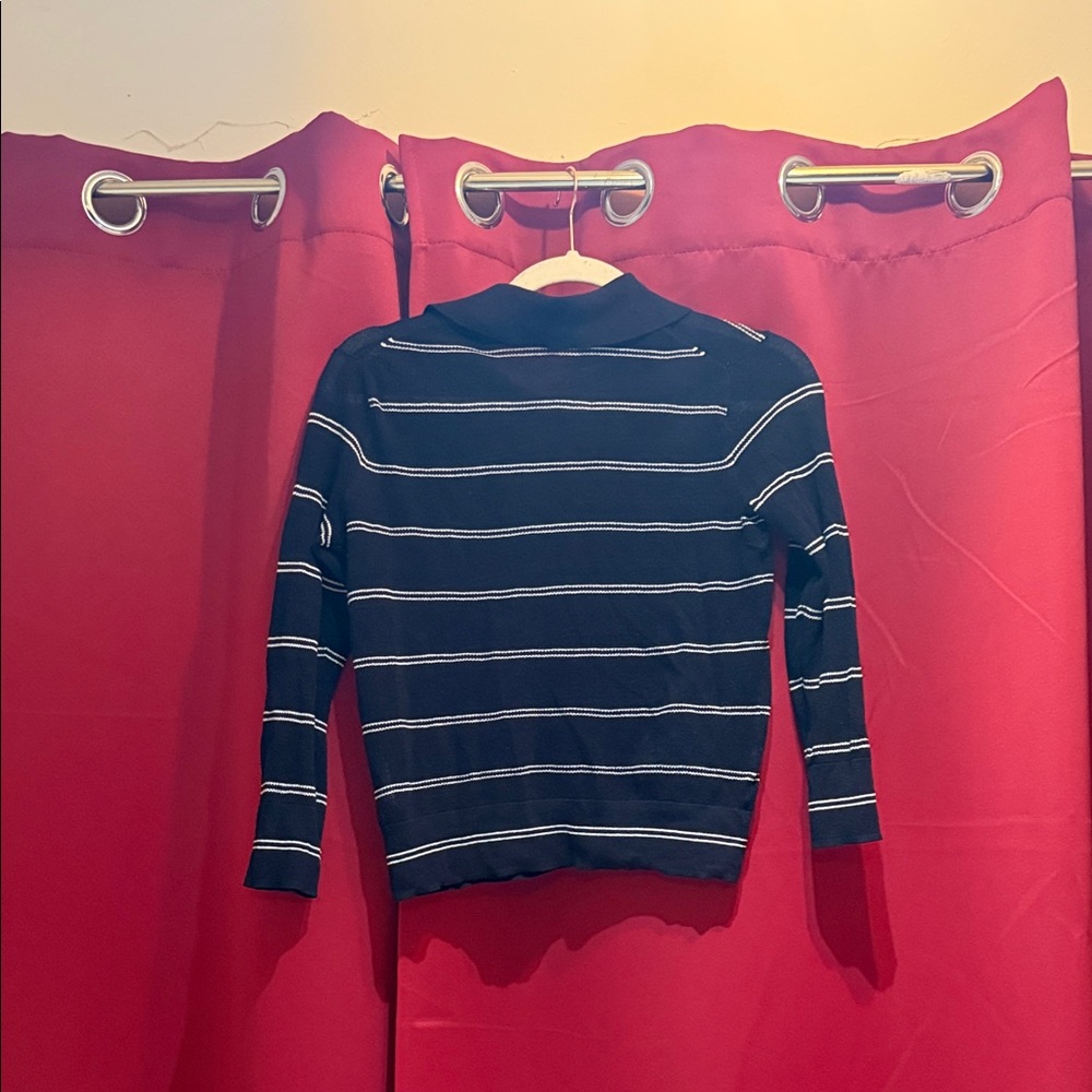 Vince Dark Blue Polo with White Accents - Picture 3 of 3
